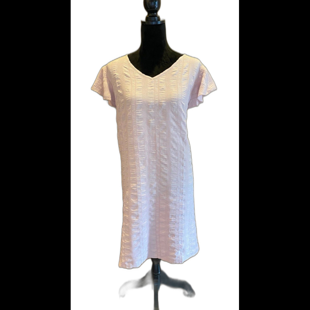 Dress Soft Pink Plus Size 2XL Flutter Sleeve Cottagecore Boho‎ Summer Casual